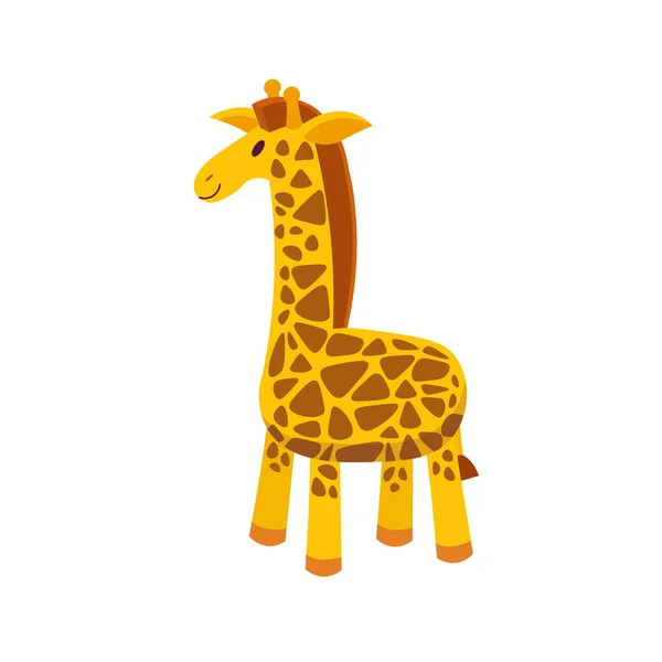 Girafa Brinquedo Fundo Branco Desenhos Animados Ilustração Vetor —  Vetores de Stock