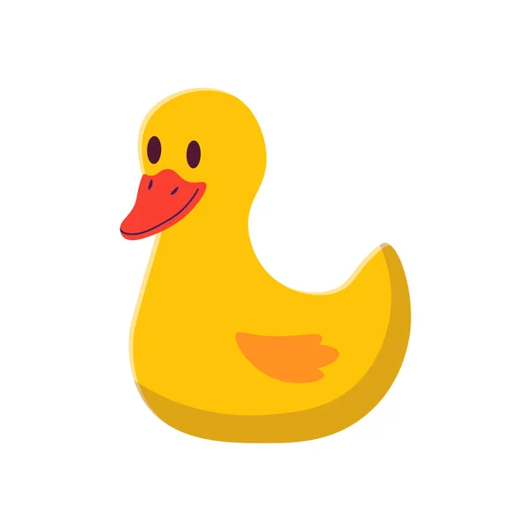 Pato Goma Amarillo Aislado Sobre Fondo Blanco — Vector de stock