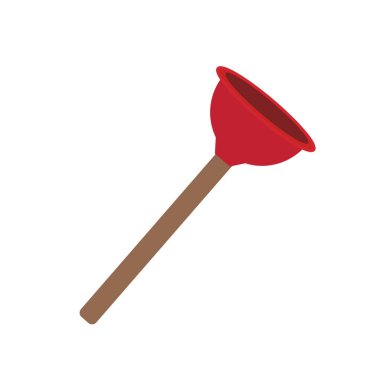 Tuvalet pompası. Vektör illüstrasyonu izole edilmiş beyaz arkaplan