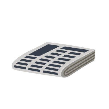 Gazete simgesi işareti. Vektör illüstrasyonu izole edilmiş beyaz arkaplan