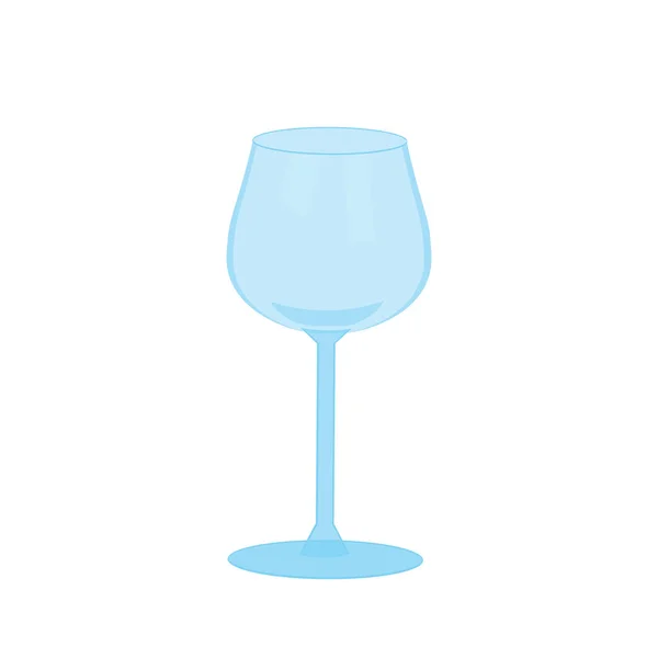 白い背景に隔離されたベクトル漫画の空のワイングラスアイコン — ストックベクタ