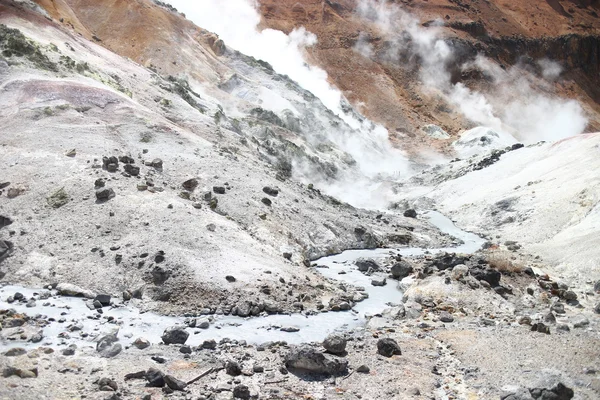 Hot stream around Jigokudani Hell Valley — Stock Photo, Image