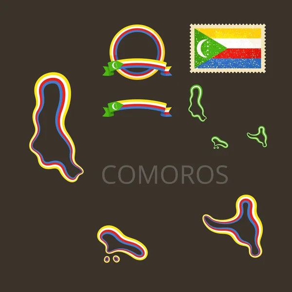 Kolory Komorów — Wektor stockowy