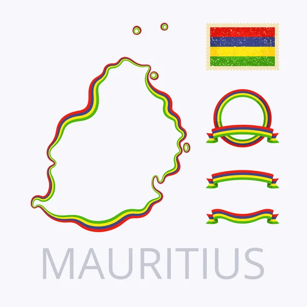 Kolory Mauritiusa — Wektor stockowy