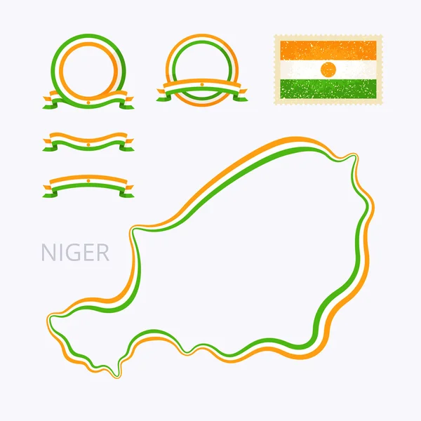 Warna dari Niger - Stok Vektor