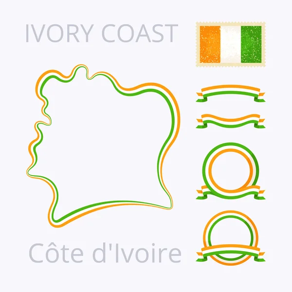 Kolory Wybrzeża Kości Słoniowej) — Wektor stockowy