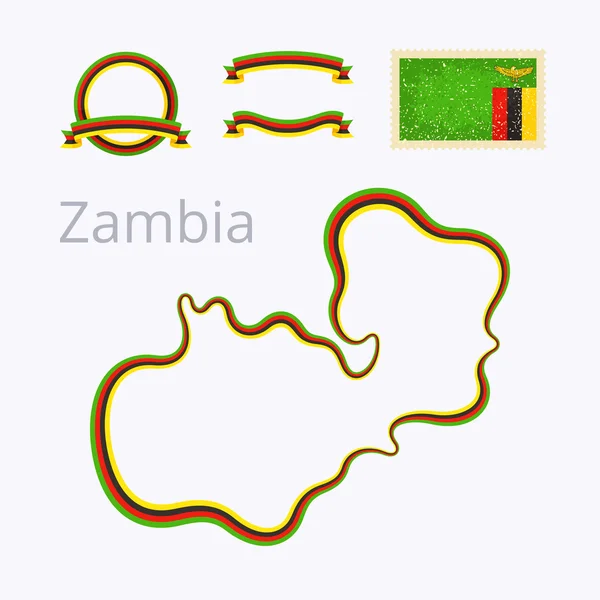 Cores da Zâmbia — Vetor de Stock