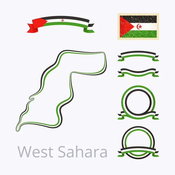 Couleurs du Sahara Occidental — Image vectorielle