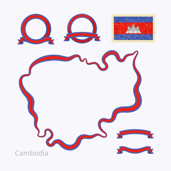 Kleuren van Cambodja — Stockvector