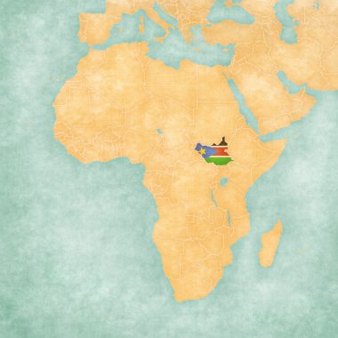 Afrika - Güney Sudan Haritası