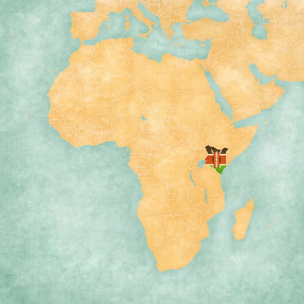 Mapa de África - Kenia — Foto de Stock