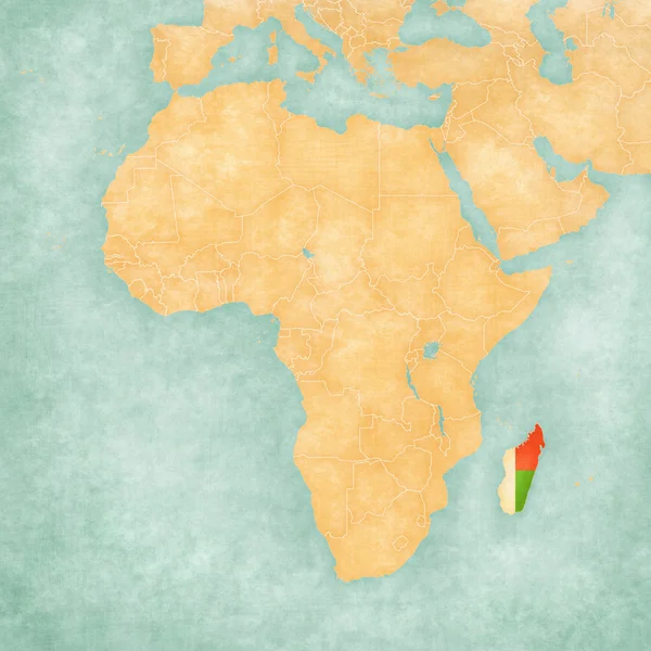 Mapa da África - Madagáscar — Fotografia de Stock