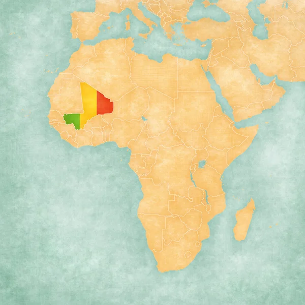 Mapa da África - Mali — Fotografia de Stock