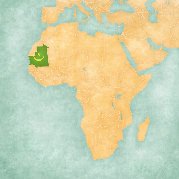 Mapa de África - Mauritania — Foto de Stock