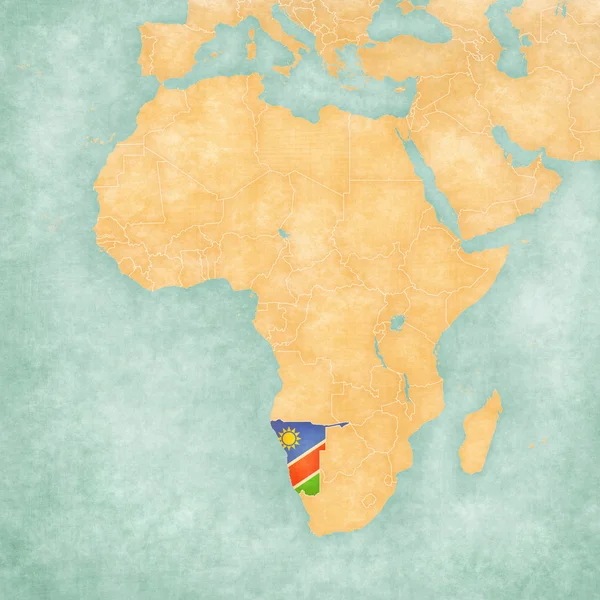 아프리카-나미비아의 지도 — 스톡 사진