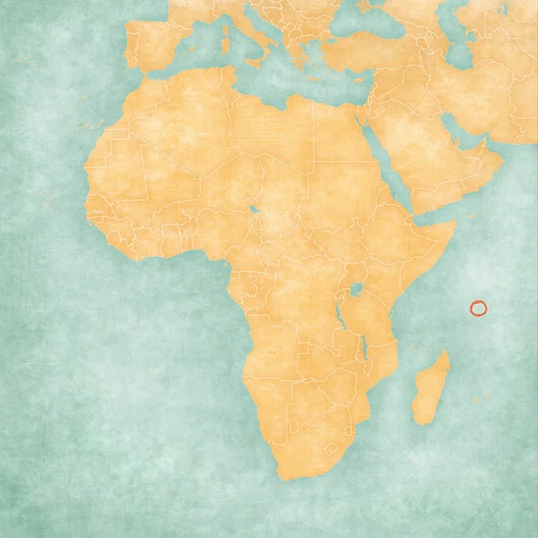 Mapa Afriky - Seychely — Stock fotografie