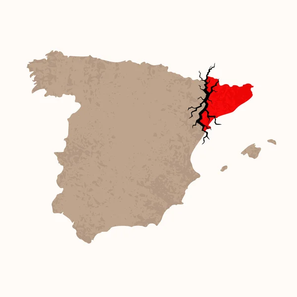 カタロニア語独立の地図 — ストックベクタ