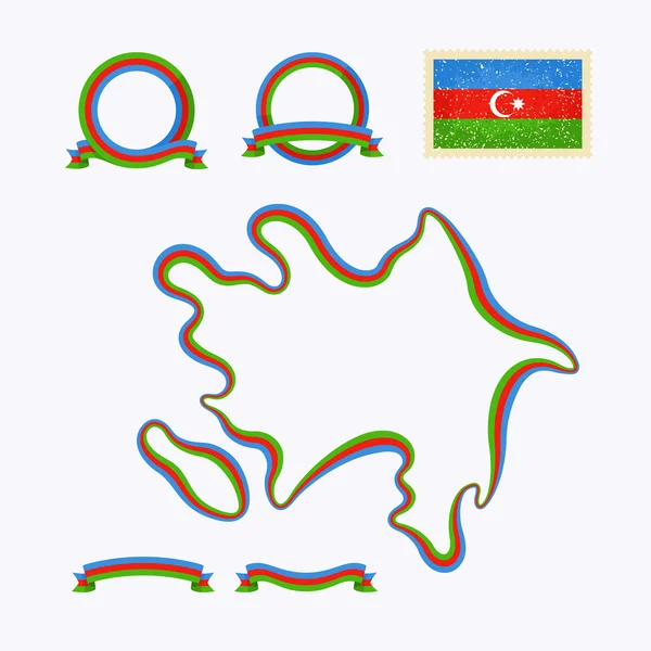 Χρώματα του Αζερμπαϊτζάν — Διανυσματικό Αρχείο