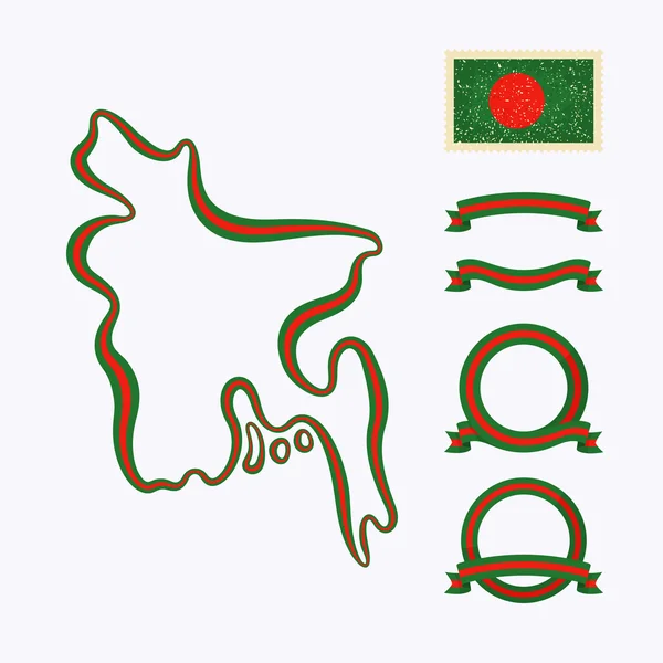 Couleurs du Bangladesh — Image vectorielle