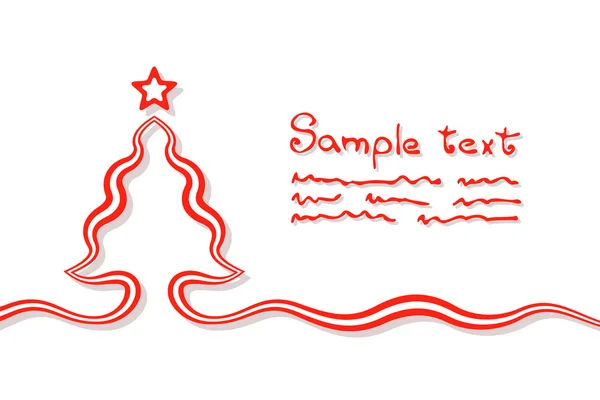 Tarjeta de Navidad elemental — Vector de stock