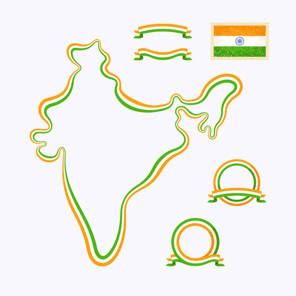 Colores de la India — Vector de stock