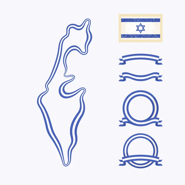Colores de Israel — Vector de stock