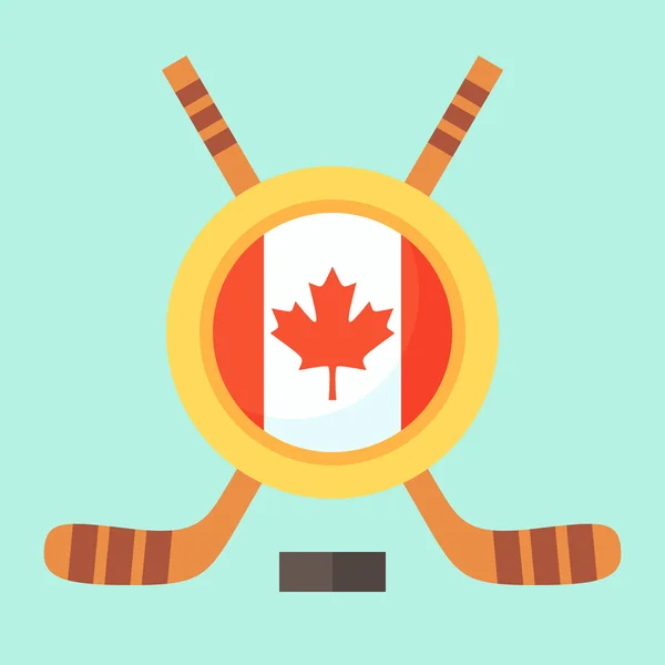 Hokej w Kanada — Wektor stockowy