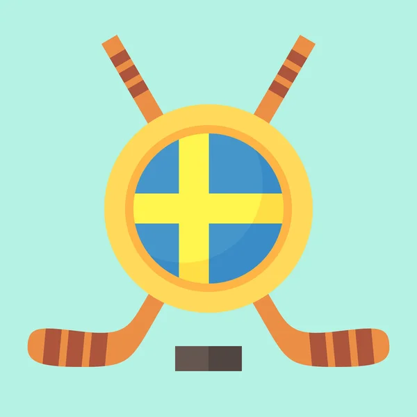 Χόκεϊ στη Σουηδία — Διανυσματικό Αρχείο