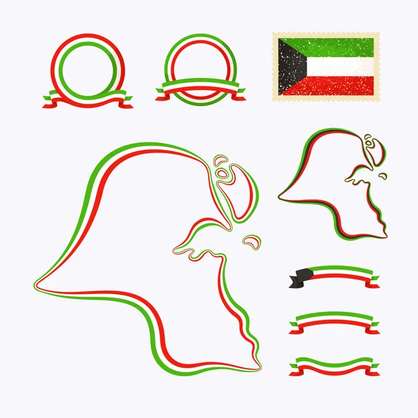 Цвета Кувейта — стоковый вектор