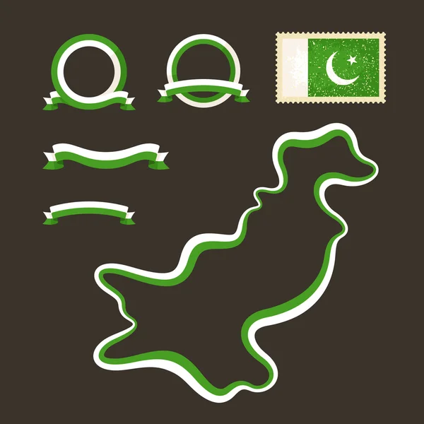 Couleurs du Pakistan — Image vectorielle