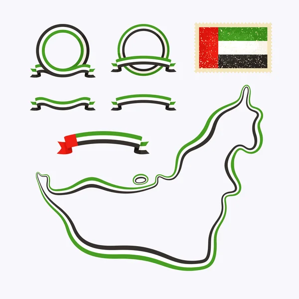 Birleşik Arap Emirlikleri renkleri — Stok Vektör
