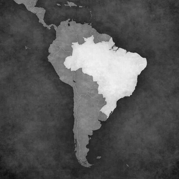 Mappa del Sud America - Brasile — Foto Stock