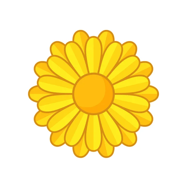 Sárga virág — Stock Vector