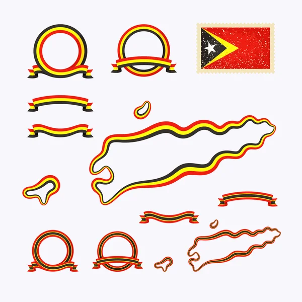 Colores de Timor Oriental — Archivo Imágenes Vectoriales