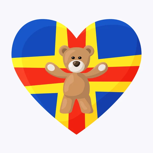 Aland teddy bears — Stockvector