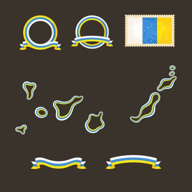 Colors of Canary Islands clipart