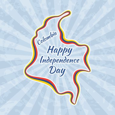Happy Independence Day in Colombia clipart