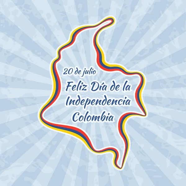 З Днем Незалежності в Колумбії — стоковий вектор