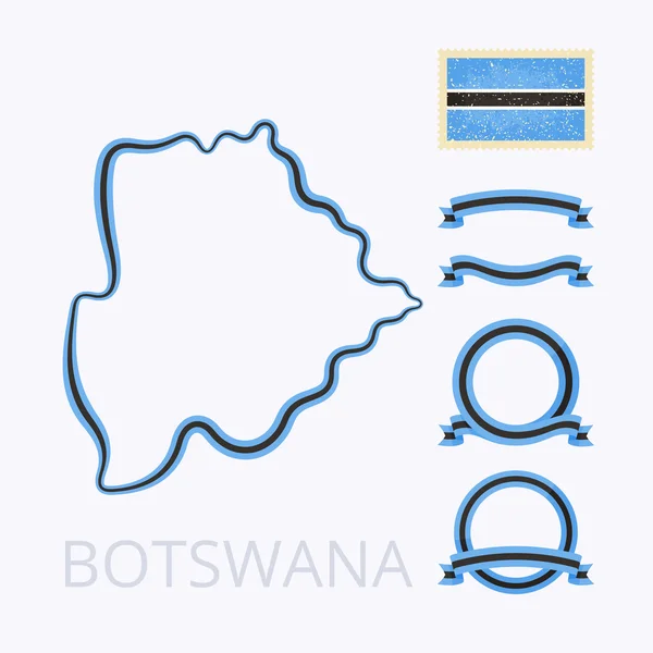 Botswana színek — Stock Vector