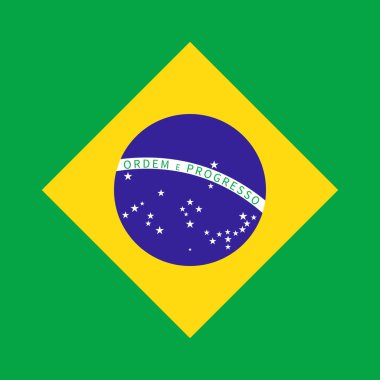 Brezilya bayrağı - kare varyant