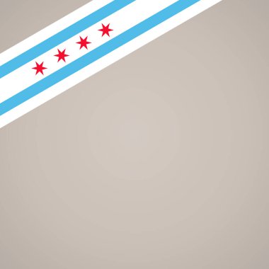Bir sayfanın sol üst köşesi için Chicago bayrağı..