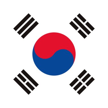 Güney Kore bayrağı - kare varyant