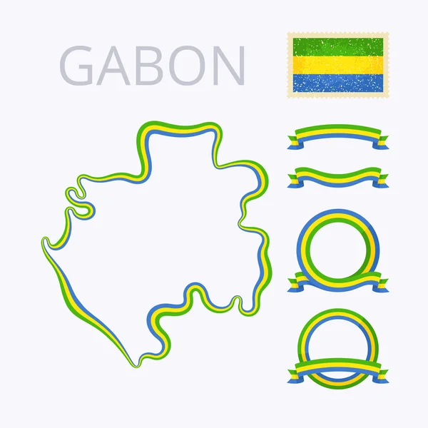Кольори Габону — стоковий вектор