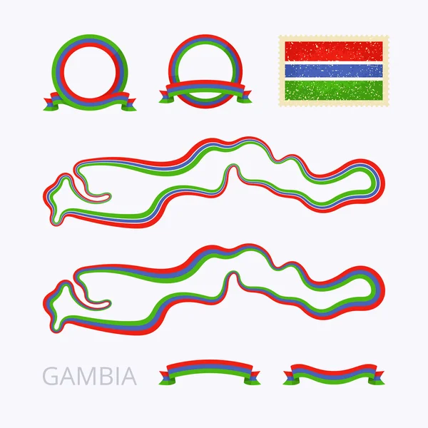 Colores de Gambia — Archivo Imágenes Vectoriales