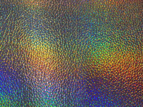 Reflexión Luminoso Iridiscente Holográfico Patrón Textura Fondo Concepto Hoja Superficie —  Fotos de Stock