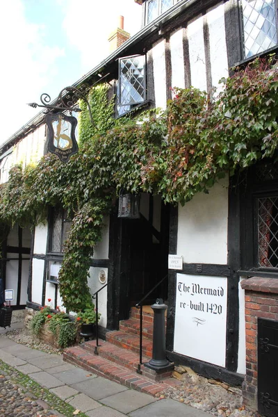 Rye East Sussex England August 2020 Medieval Rumaid Inn Built — стоковое фото