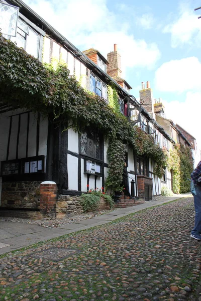 Rye East Sussex Anglia Sierpnia 2020 Średniowieczny Hotel Mermaid Inn — Zdjęcie stockowe