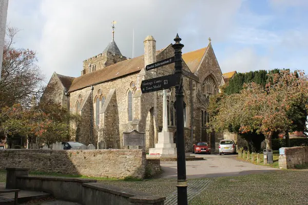 Rye East Sussex Reino Unido 2020 Praça Igreja Parte Antiga — Fotografia de Stock