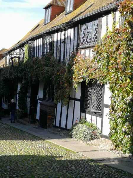 Rye East Sussex England August 2020 Середньовічна Русалка Інн Побудована — стокове фото