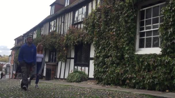 Mermaid Inn Hotel Rye East Sussex England August 2020 Medieval — 图库视频影像